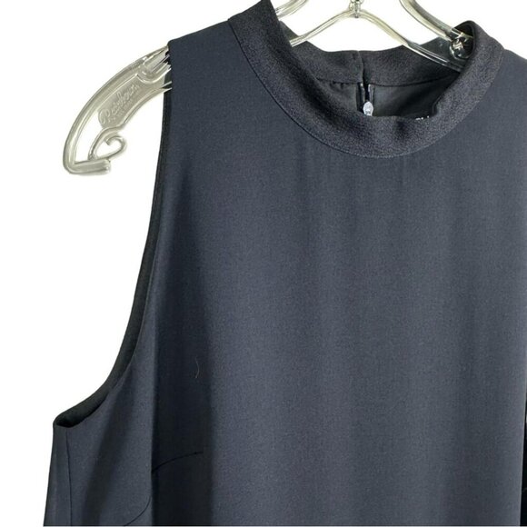 Karl Lagerfeld Paris Black Sleeveless Fringe Hem Shift Dress Size 12‎  NWOT - Picture 3 of 14